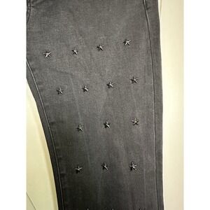 Buffalo David Bitton Faith Jeans Women Size 4/27 Black Star Embellished Mid Rise